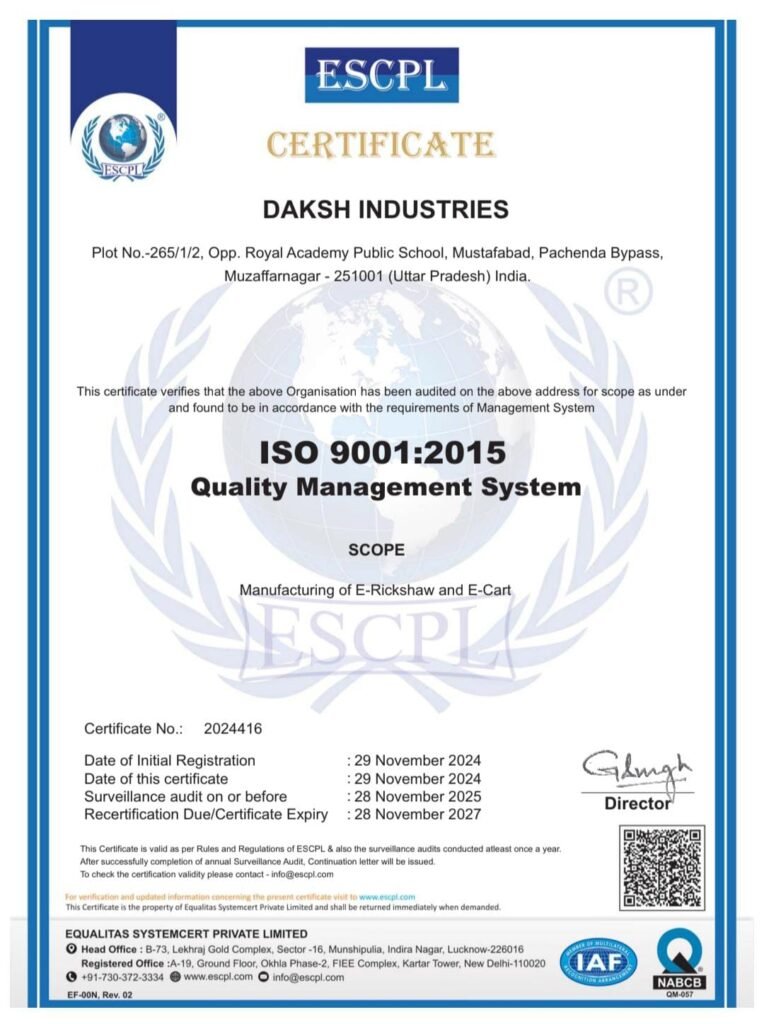 daksh industries iso Certificate